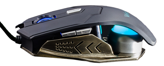 Velocilinx Brennus VXGM-MS5B-10K-BK Optical Gaming Mouse, Silver and Black