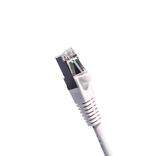 Cat5E Shielded Ethernet Patch Cable, Snagless Boot - White