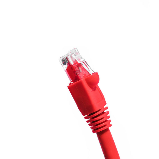 Cat6A Ethernet Patch Cable, Snagless Boot - Red