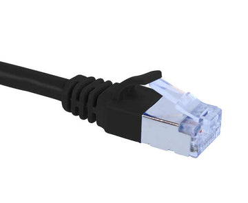 Cat6A Slim Shielded Ethernet Patch Cable, Snagless Boot, U/FTP - Black