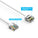 Cat6A Super-Slim Ethernet Patch Cable, UTP, Bare Copper, 32AWG - White