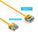 Cat6A Super-Slim Ethernet Patch Cable, UTP, Bare Copper, 32AWG - Yellow