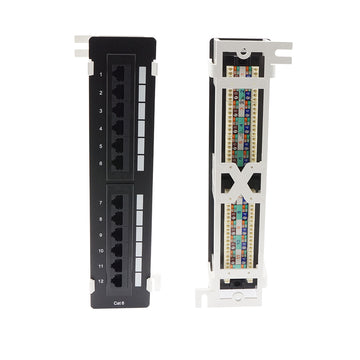 Mini 12 Port CAT6 Patch Panel
