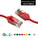 Cat6 28AWG, Pure Bare Copper,RJ45 Slim Ethernet Network Cable - Red