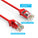 Cat6 28AWG, Pure Bare Copper,RJ45 Slim Ethernet Network Cable - Red