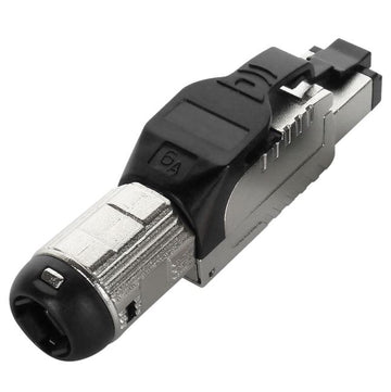 Cat6a Field Terminable Plug for Solid / Stranded Wire Cable, 23-26AWG, 6.0-7.5mm OD