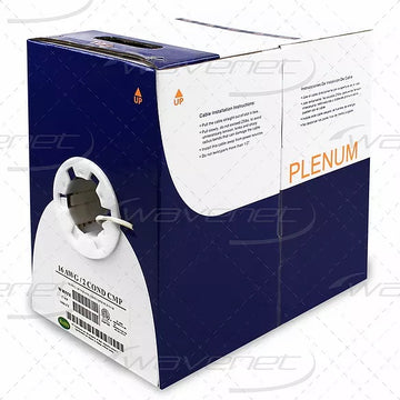 Wavenet 16/2 Control Cable Shielded Plenum White  Reelex II Box, 1000ft