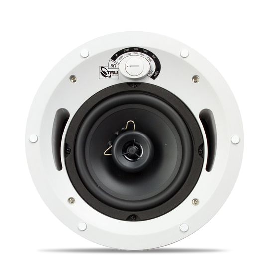 TruAudio 2-Way, 70V/100V, In-Ceiling, Commercial Speaker, 6.5", UL Listed