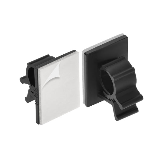 Nylon Self Adhesive Cable Management Clip Round Type 100-Pack