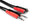 Hosa Dual 1/4" TS to Dual RCA Stereo Interconnect, 2m