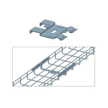 Quest Cable Tray Bottom Coupler, Zinc