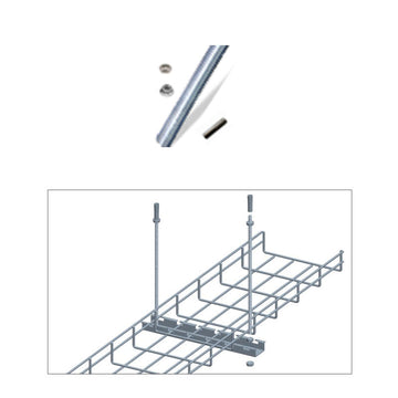 Quest Cable Tray Screw Rod with Cement Wall Anchor Kit, 3'