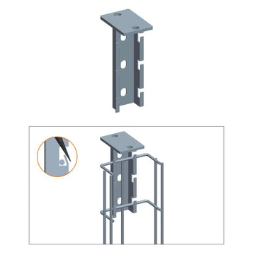 Quest Cable Tray T-Type Hanging Bracket, Zinc