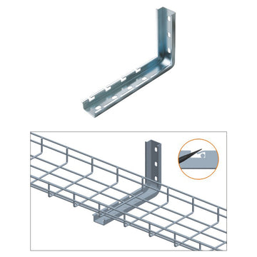 Quest Cable Tray L Wall Bracket, Zinc