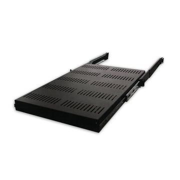 Quest 26 Inch (37 Inch Ext) 1 Unit (1U) Vented High-Load Capacity Sliding Rack Shelf