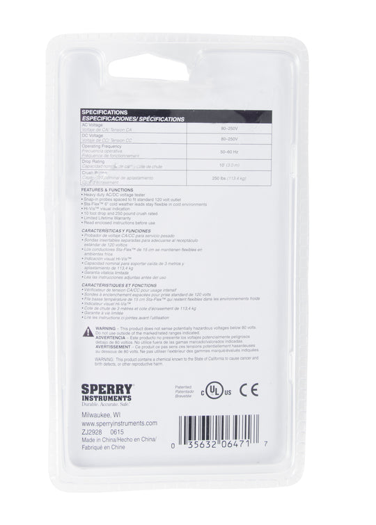 Sperry Instruments Single Range Voltage Tester, ET6102
