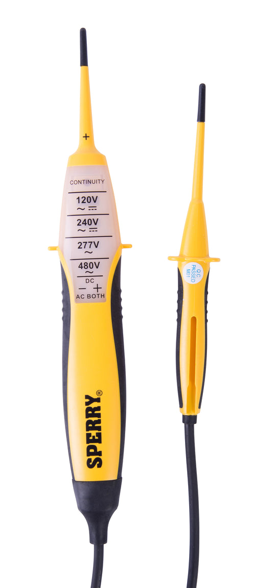 Sperry Instruments Heavy Duty 4-Range Voltage-Continuity Tester, 80-480 V AC/DC, 1/Ea, ET6207