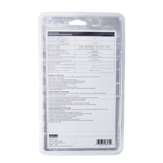 Sperry Instruments ToneProbe Tone and Probe Wire Cable Tracing Kit, 1/Ea, ET65220