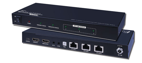 Evolution HDMI® 1×3 Splitter over Cat5e/Cat6 Cable with Additional HDMI® Output
