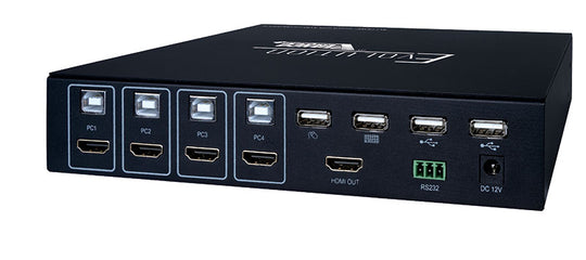Evolution 4×1 HDMI Switch with Quad-View and KVM USB Control