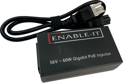 Enable-IT 61W - 56VDC Gigabit PoE+ Injector