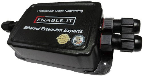 Enable-IT 2-Port Outdoor Gigabit Ethernet Extender Kit over 1-pair wiring