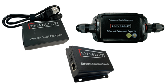 Enable-IT 1-Port Outdoor Gigabit Ethernet Extender Kit over 1-pair wiring