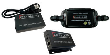 Enable-IT 1-Port Outdoor Gigabit PoE Extender Kit - PoE over 4-pair wiring