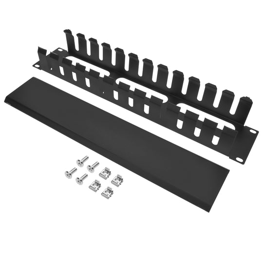 Cable Manager 12-Finger Duct with Cover - 2U