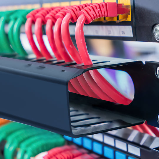 Cable Manager 24-Finger Duct with Cover - 1U