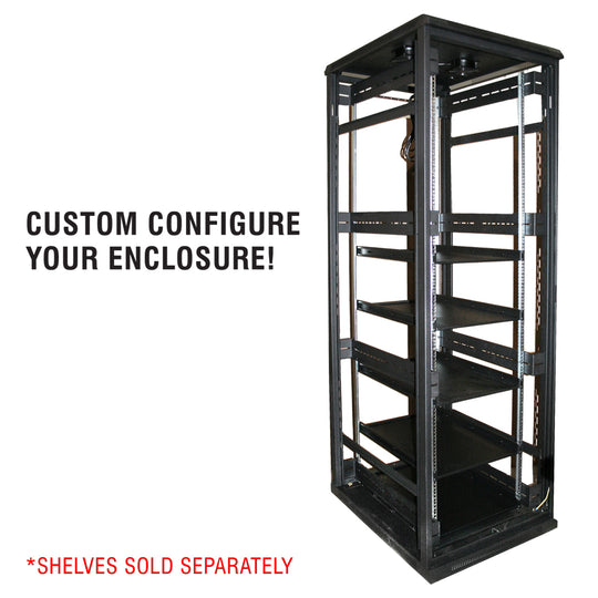 Quest Floor Enclosure w/ Smoked Acrylic Door, 23"W x 31"D - 34U