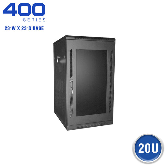 Quest Floor Enclosure w/ Smoked Acrylic Door, 23″W x 23″D - 20U