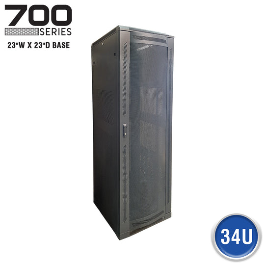 Quest Floor Enclosure w/ Vented Mesh Door, 23"W x 23"D - 34U