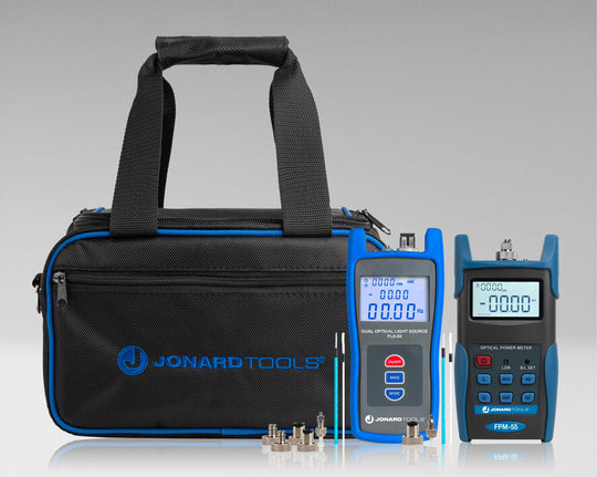 Jonard Tools Fiber Power Meter w/ Data Storage & SM/MM Optical Light Source Kit