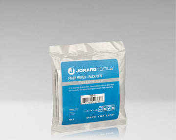 Jonard Tools Fiber Wipes, Wet (Pack of 5)