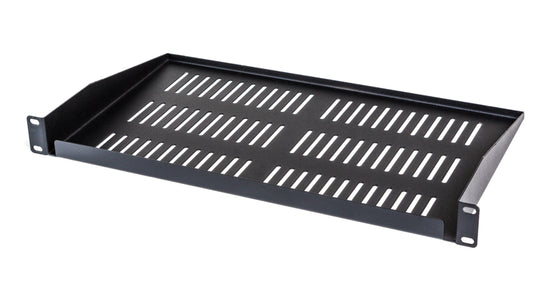 Nitrotel 1U 19" Format Vented Fixed Shelf, SPCC Cold Rolled Steel
