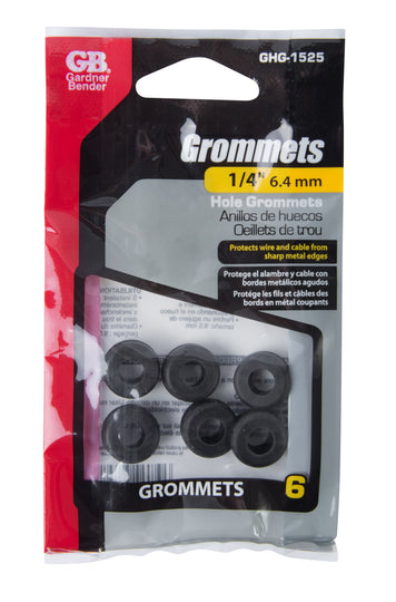 Gardner Bender GHG-1525 1/4 inch 9.5 mm Grommet, (6/Pck)