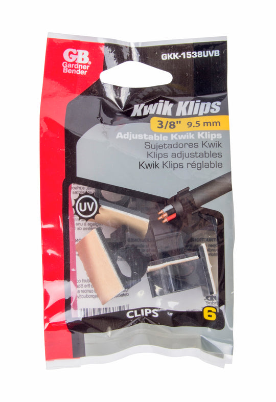 Gardner Bender GKK-1538UVB Plastic Kwik Clip, (6/Pck)