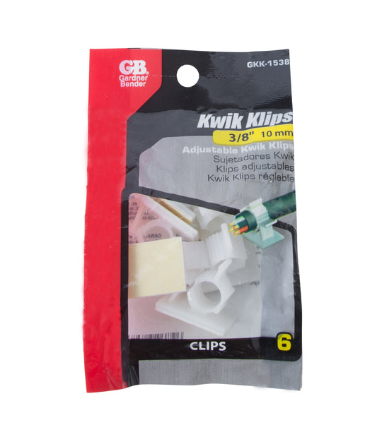 Gardner Bender GKK-1538 Plastic Kwik Clip, (6/Pck)