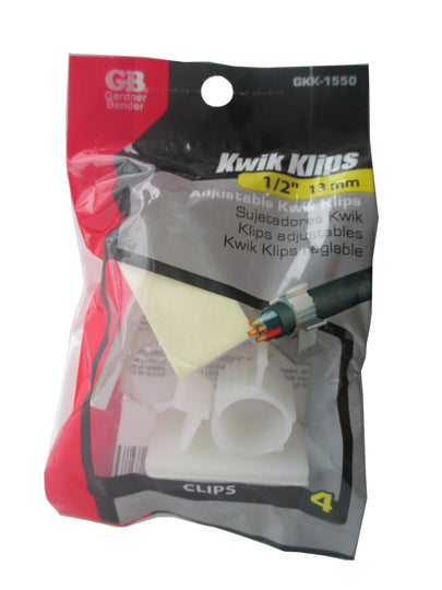 Gardner Bender GKK-1550 Plastic Kwik Clip, (4/Pck)
