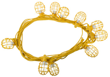 Temp Light String 14/2 100ft 15A Male & Female LED Included