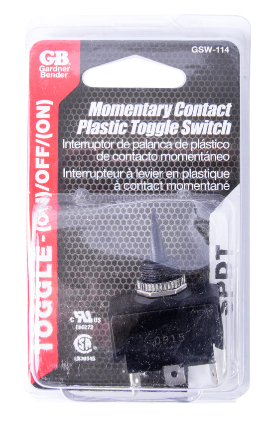 Gardner Bender SPDT Double Insulated, Plastic Toggle Switch, GSW-114