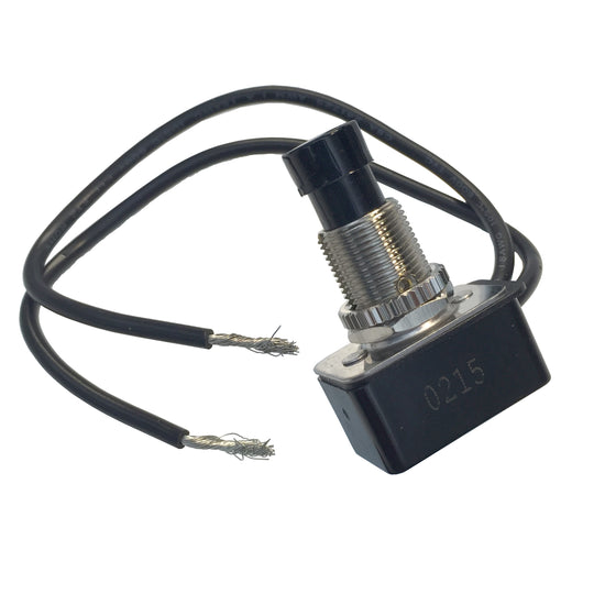 Gardner Bender Maintained Contact Push-Button Switch-Motor Rated, Single Pole-Single Throw, Push On-Push Off, Wire Leads, 1/Pkg, GSW-21