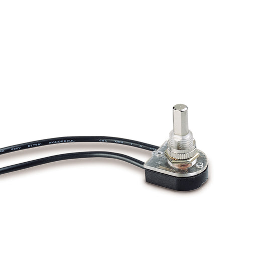 Gardner Bender Maintained Contact Push-Button Switch, Single Pole-Single Throw, On-Off, 6" Wire Leads, Nickel, 1/Pkg, GSW-24