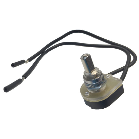 Gardner Bender Maintained Contact Push-Button Switch, Single Pole-Single Throw, On-Off, 6" Wire Leads, Nickel, 1/Pkg, GSW-24
