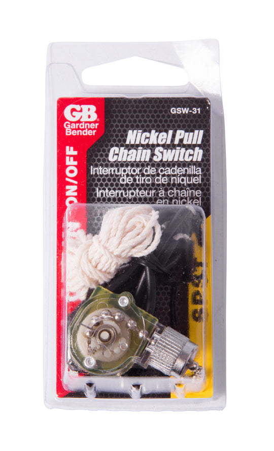 Gardner Bender SPST Single Circuit Pull-Chain Switch, GSW-31