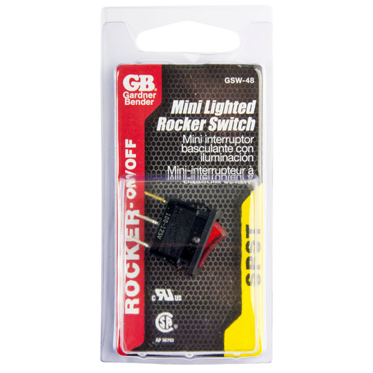 Gardner Bender SPST Mini Rocker Switch, GSW-48