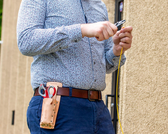 Jonard Tools Fiber Stripper & Kevlar® Shears Kit, Leather Pouch