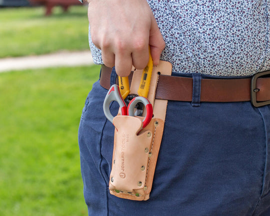 Jonard Tools Fiber Stripper & Kevlar® Shears Kit, Leather Pouch