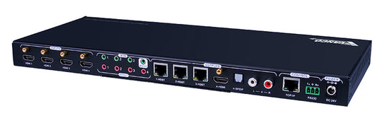Vanco HDBaseT 4 x 3 Matrix with 3 Receivers with additional 1 HDMI Output, HDBT4X3